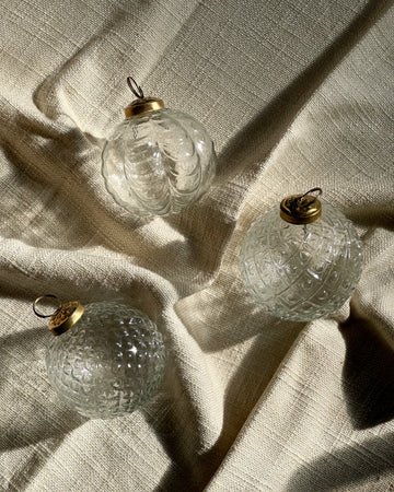 Vintage Clear Ornaments Set of 12 - Bellari Home